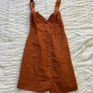Anthropologie Burnt Orange/Rust Button Down Dress